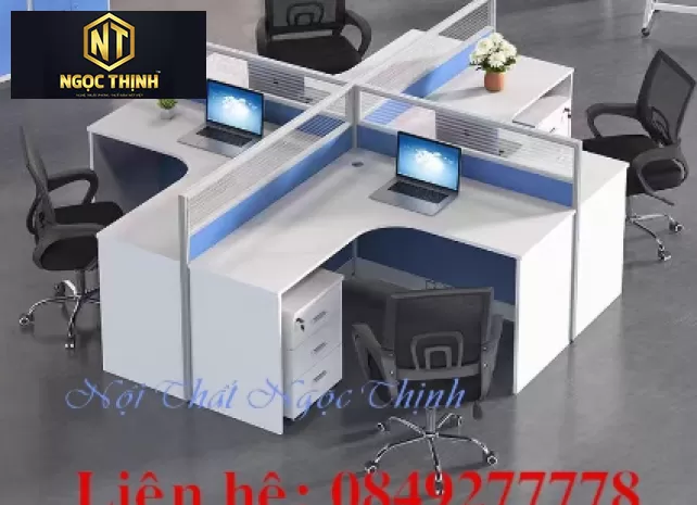 Bàn làm việc 4 người (KT: 2800 x 2300 mm)